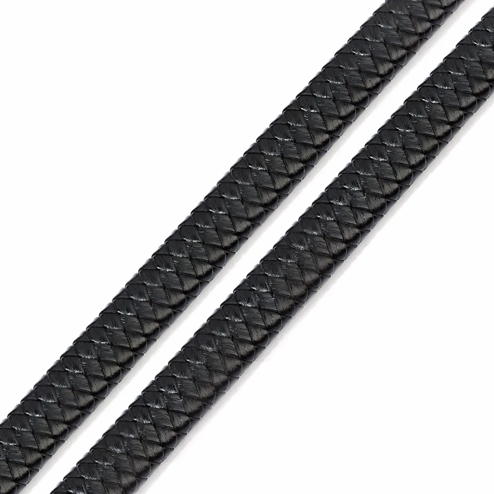 

DC 1yard 10/12mm Width Genuine Braided Leather Rope Vintage 5 Colors String Cords For Bracelets Jewelry Making Craft Accessories