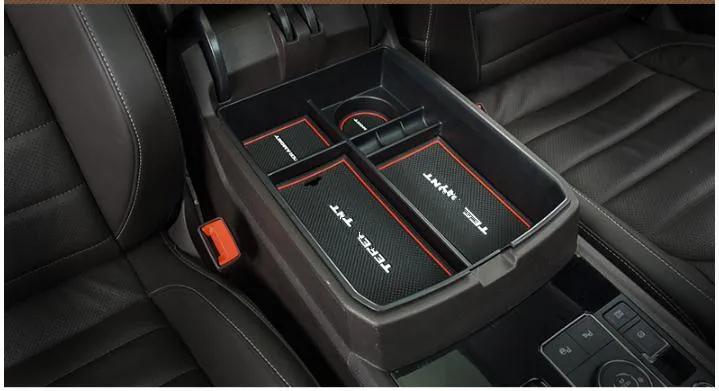 Car styling ABS Black Central Storage Pallet Armrest Container Box For Teramont/Atlas 2017-2018 1PCS | Автомобили и мотоциклы