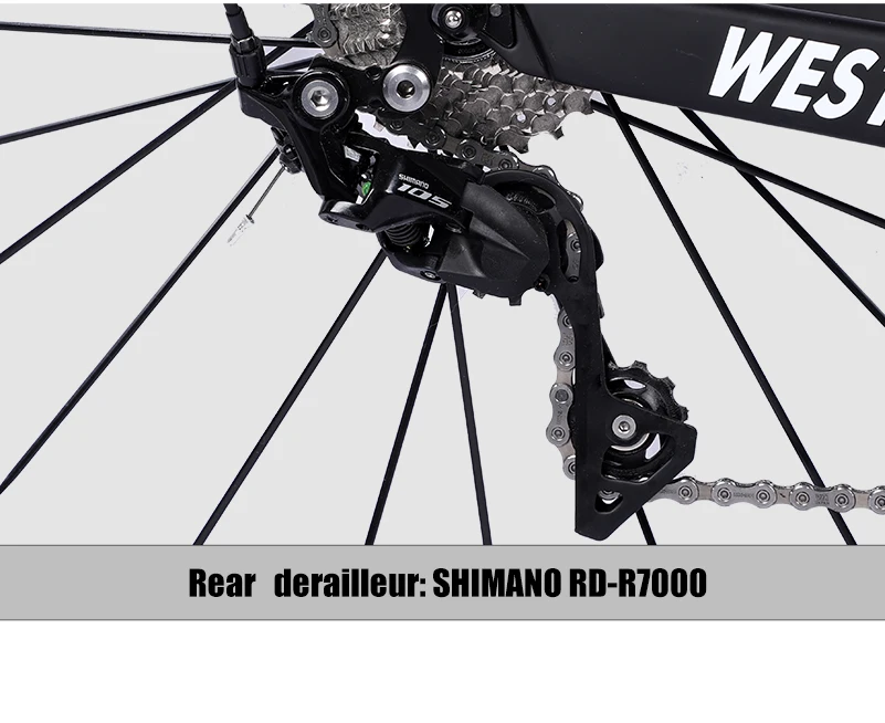 WEST BIKING карбоновый шоссейный велосипед 22 скорости 700C шоссейный гоночный велосипед с SHIMANO R7000 карбоновый велосипед Bicicleta