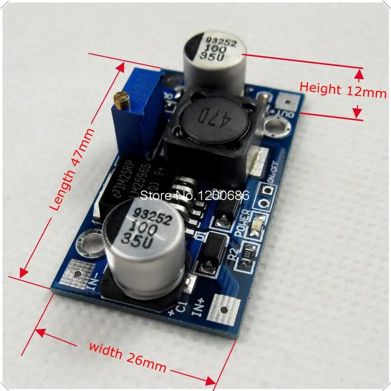 

LM2596 DC-DC Step-down Adjustable power adapter DC power adapter