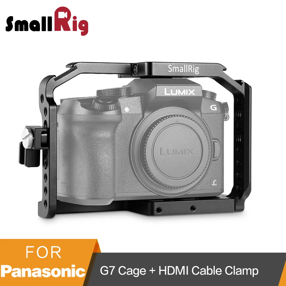 SmallRig G7 клетка для Panasonic Lumix DMC-G7 камера клетка с HDMI кабель зажим+ Холодный башмак+ крепление Nato Rail-1779