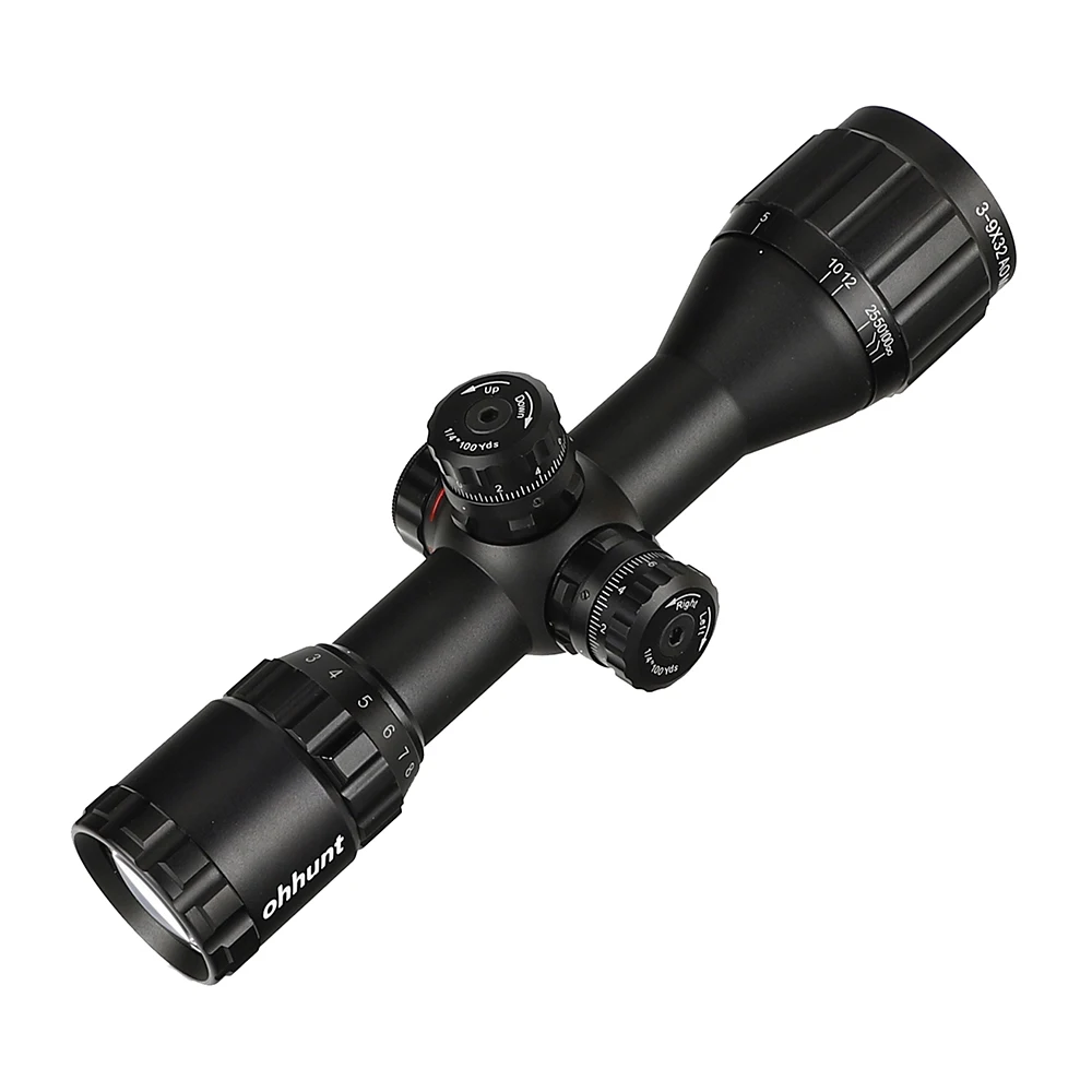 Ohhunt 3-9X32 AOCE Охотничья винтовка прицел 1/2 полумиллиметровая точечная подсветка RG Проволока Сетка Тактическая Оптика прицел с блокировкой башенок