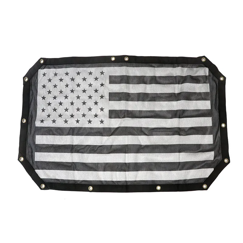 US flag-2 door Лидер продаж полиэстер сетка солнцезащитный козырек покрытия на крышу УФ Защита для 2007- Jeep Wrangler JK 2 двери 4 двери Передняя верхняя часть - Цвет: US flag-2 door