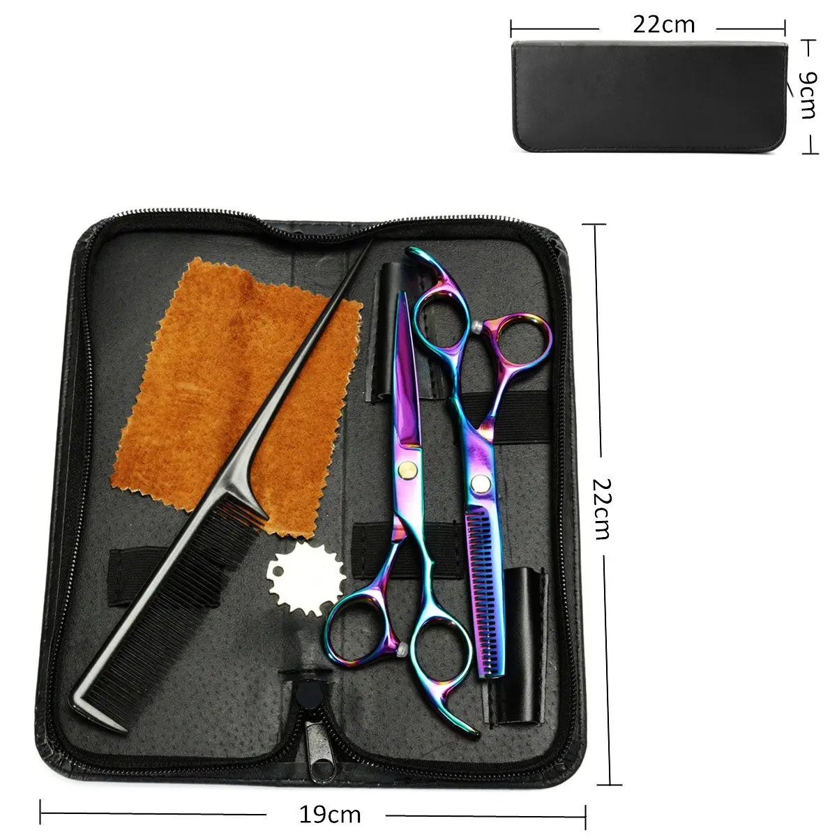 Набор 6-дюймовых профессиональных ножниц для парикмахерского искусства: стрижки, разреживания волос, барберских ножниц, парикмахерских ножниц, 2 цвета.