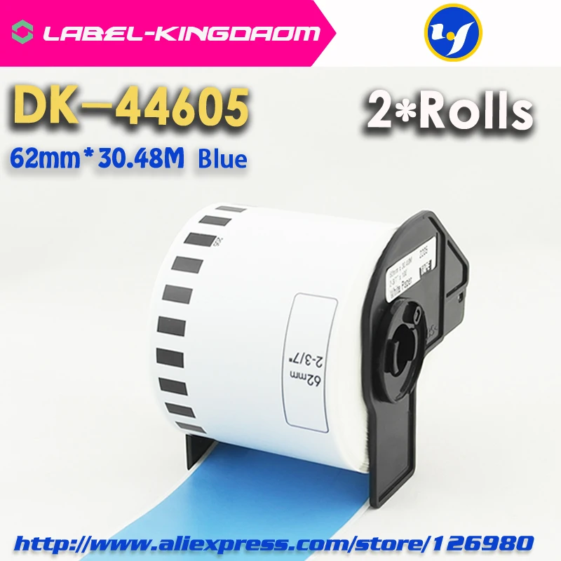 2rolls Generic Brother DK 44605 этикетка 62 мм * 30 48 м синий цвет Совместимость для QL 570/700 все