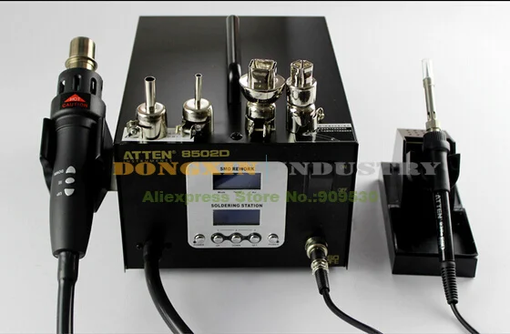 ATTEN 2in1 AT8502D Lead Free Soldering Station SMD Rework Hot Air Gun | Инструменты