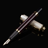 luxury brand steel fountain pen medium 0 5mm nib school office name ink pens gift stationery