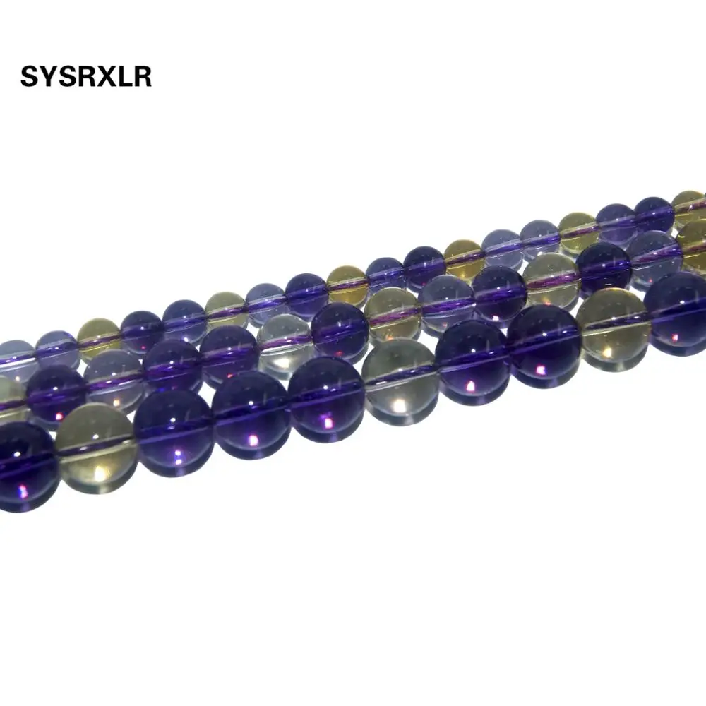 Оптовая продажа натуральный камень чистый пьезокварцы Аметрин Кристалл Круглые