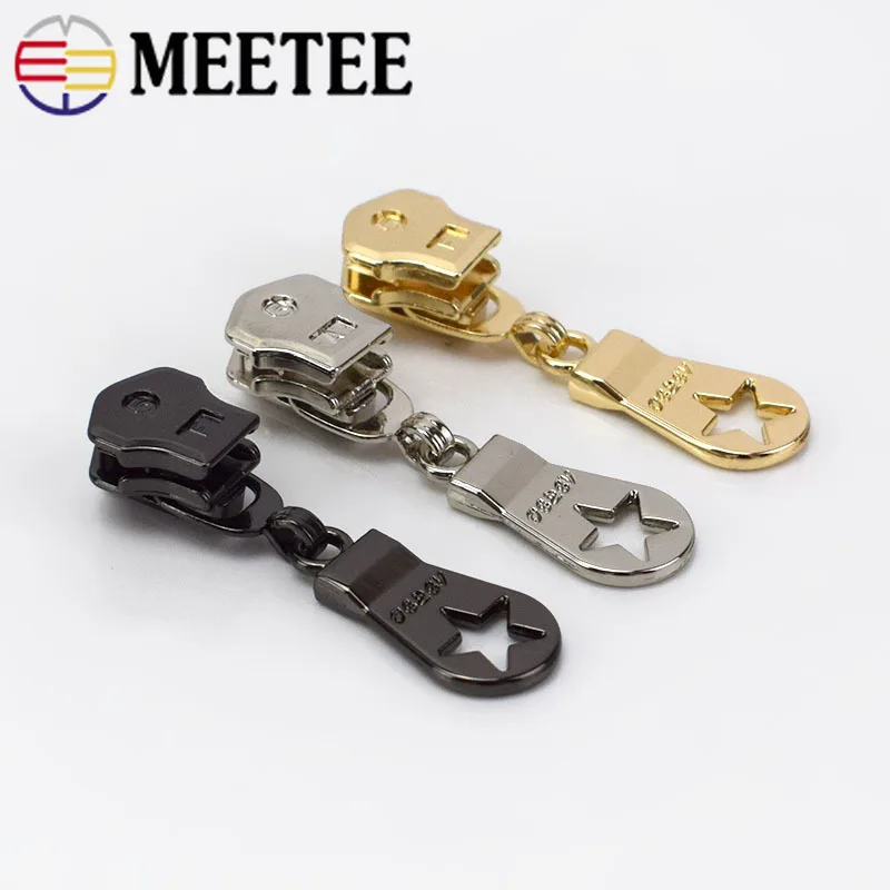 10 шт. Meetee 5 # металлические сумки пулеры на молнии для одежды с автоматическим