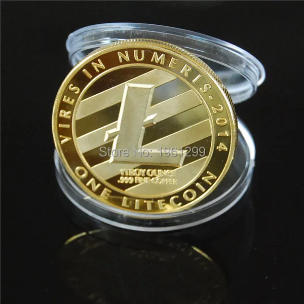 Бесплатная доставка 1 унция 2014 Золотая палитра BTC Litecoin шт/Лот | Дом и сад