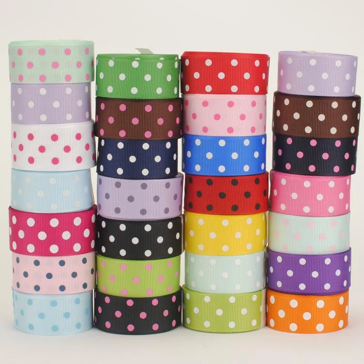 Новинка 22 мм рандомный набор разные цвета принты в горошек корсажные ленты 1