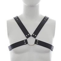 black pu leather sexy harness men restraints bondage toys erotic adult sex toys for man chest straps belt fetish sex products