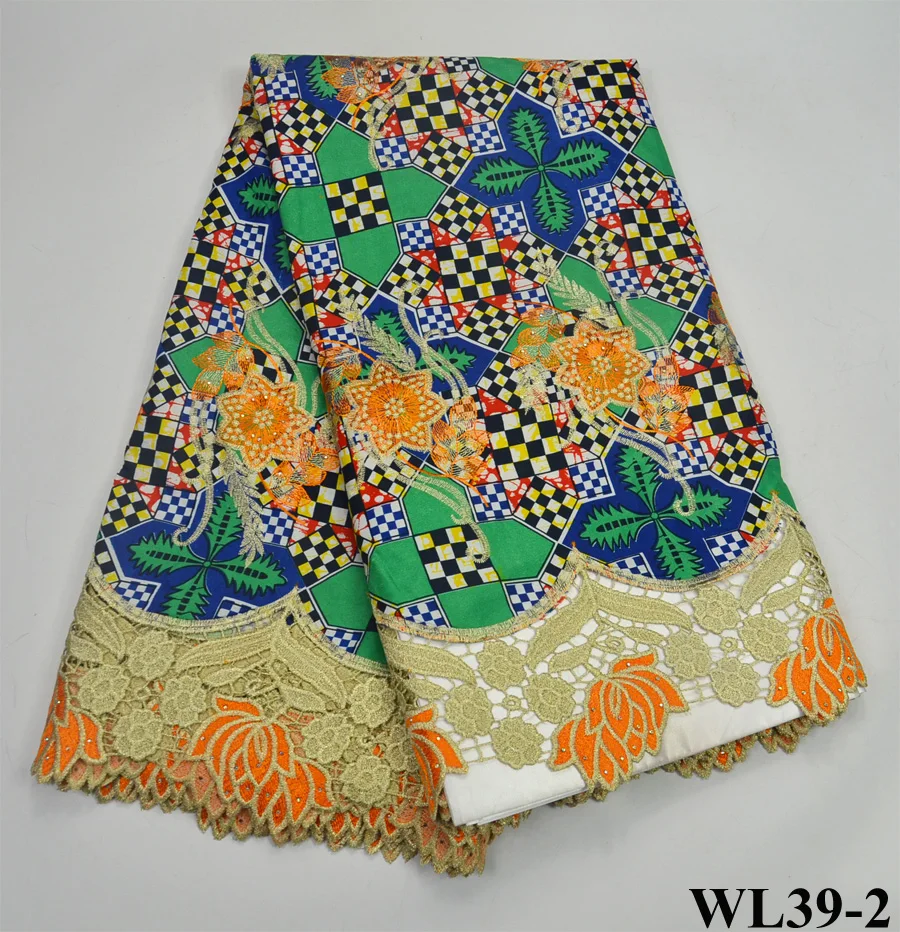 WL11 Цветочная вышивка Нигерия Высокое качество Африканский шнур бисером PeachTurkey