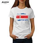 Женская футболка с принтом флага Коста-Рики, с коротким рукавом
