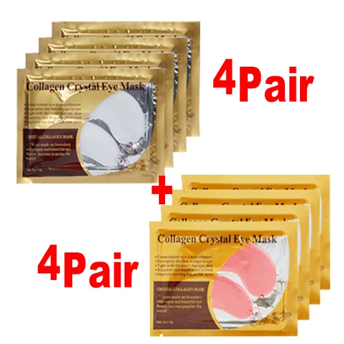 Collagen eye mask 5 16 шт. = 8 упаковок, LANBENA коллагеновая маска для глаз, патчи для глаз, удаляющие темные круги, Антивозрастная увлажняющая, против отечности, Золотая маска для глаз - Цвет: Collagen eye mask 5