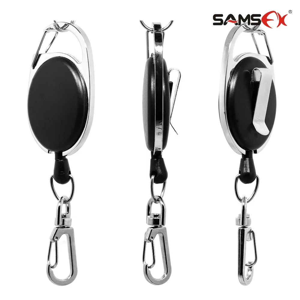 SAMSFX рыболовные Зингер втягивающие рыболовные снасти набор инструментов комбинированный карабин стиль зингеры черный 3 шт