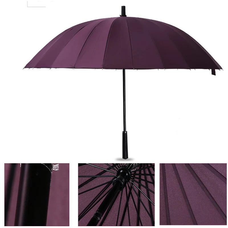 24 к Новый ветрозащитный большой мужской трость зонтик с длинной ручкой Зонт от