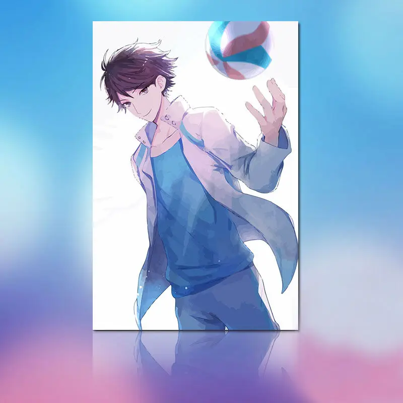 Цифровая Раскраска по номерам Haikyuu мультипликационный постер в японском стиле