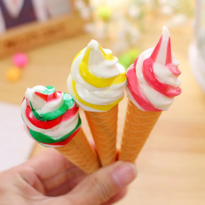 Милые пластиковые шариковые ручки Kawaii креативная Шариковая ручка для мороженого