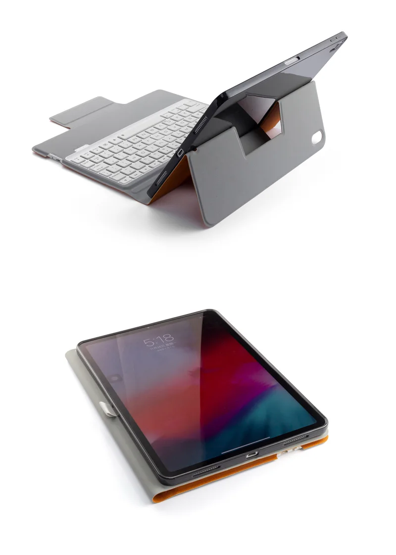 Все-в-одном дизайн тонкий bluetooth клавиатура чехол для iPad Pro 1", 7 цветов подсветка Беспроводная клавиатура Тонкий+ смарт кожаный чехол