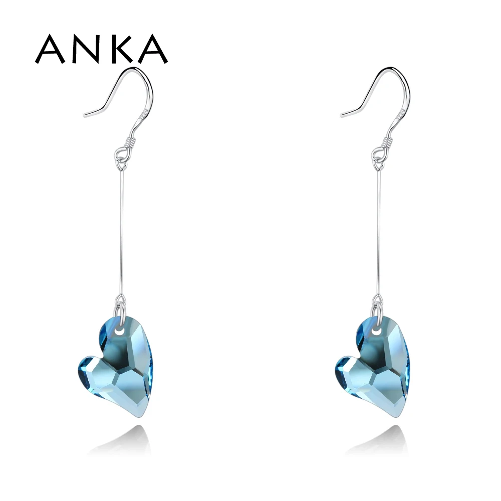 

ANKA new heart crystal drop earrings jewelry korean earrings fashion Jewelry earrings for women Crystals from Austria #131671