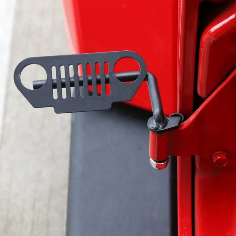 Черный центр сетка тип стальная дверь педаль 2 шт для Jeep Wrangler 2011 + шаг доска|pcs| |