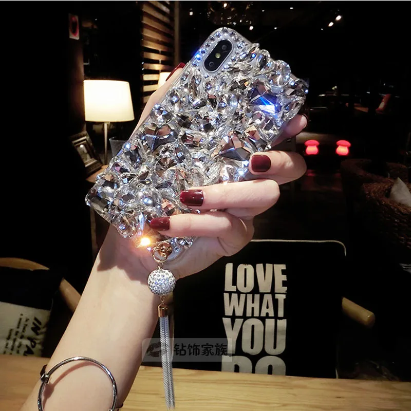 Bling diamond чехол для Samsung Примечание 8 5 4 3 2 S8 плюс S7 S6 Edge Plus S5 S4 s3 Кристалл Rhinestone