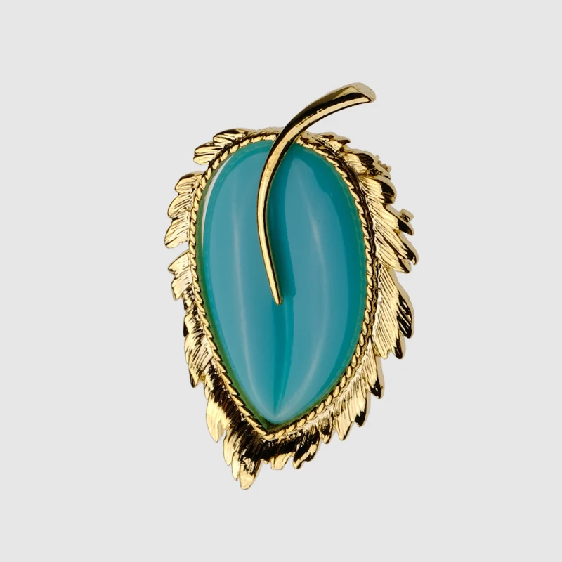 

Amorita boutique design exquisite blue leaf brooches