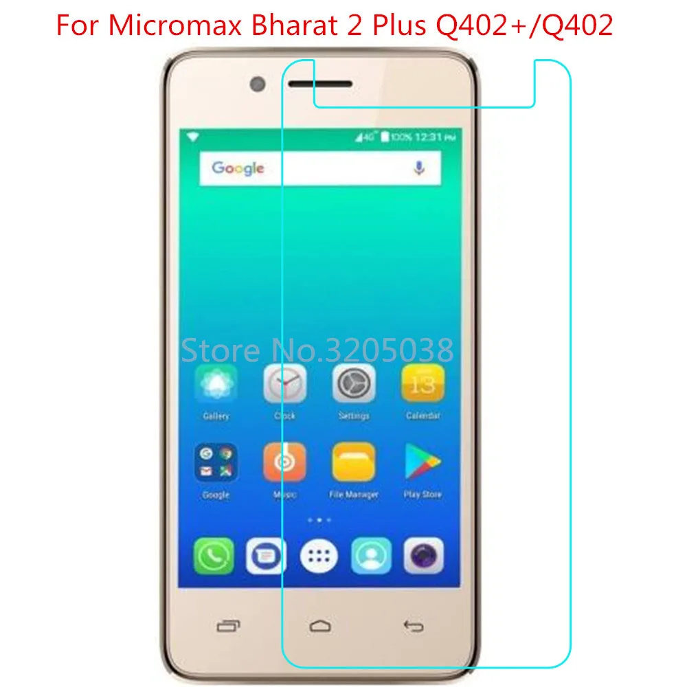 2 шт. Защитная пленка для экрана Micromax Bolt Pace Q402 Bharat Plus + передней панели Gla |