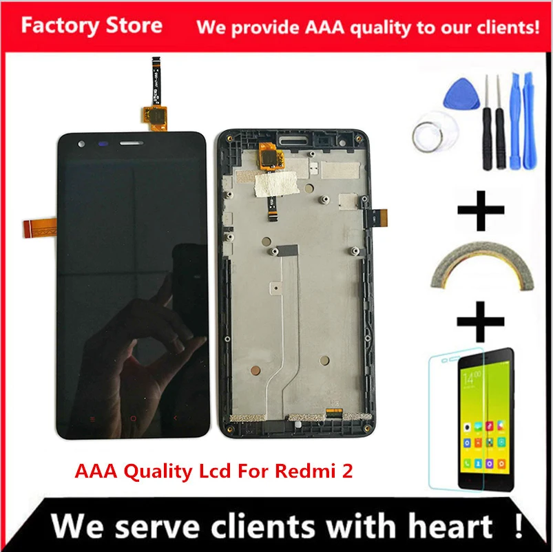 Q & Y QYJOY AAA качественный ЖК дисплей + рамка для Redmi 2 2A экран Замена HongMi дигитайзер в