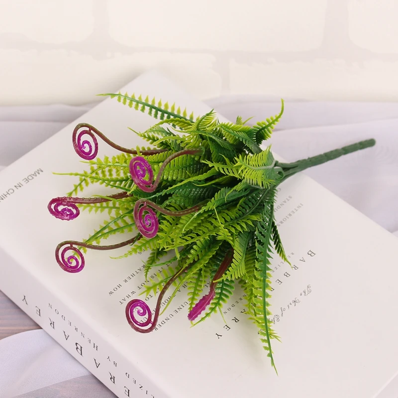 Искусственные цветы из травы зеленая Весенняя трава четыре цвета пластиковые