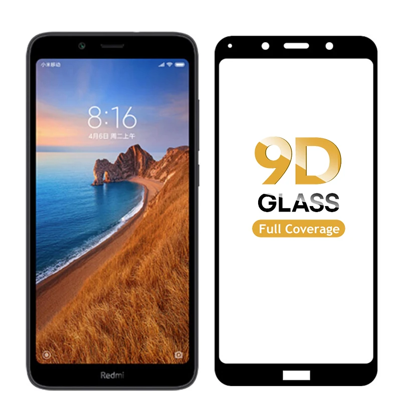 9D защита для экрана закаленное стекло Xiaomi Redmi 7A Note 7 полное покрытие пленка