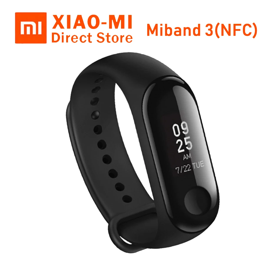 [Версия NFC] смарт браслет Xiaomi Mi Band 3 NFC Браслет Miband фитнес трекер 0 78 ''oled дисплей