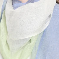 silk cashmere linen blend woven women fashion gradient color luxury scarfs shawl pashmina 60x240cm super thin