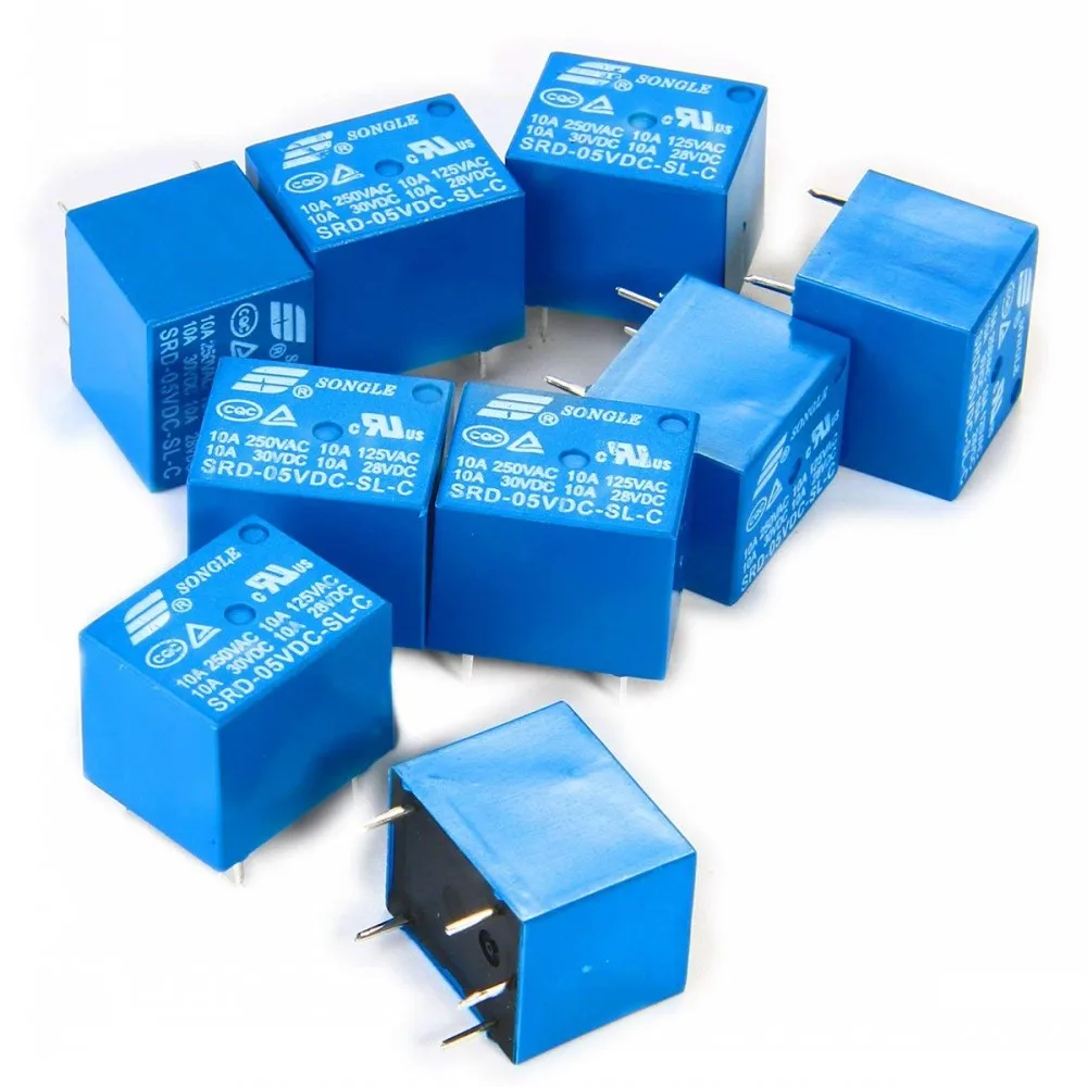 Фото Реле SRD-03VDC-SL-C SRD-05VDC-SL-C SRD-09VDC-SL-C SRD-12VDC-SL-C 3V 5V 9V 12V 10A 250VAC 5PIN Реле мощности PCB Тип T73 50 шт. №2