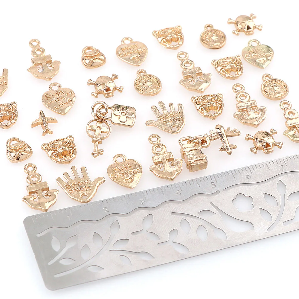 Винтажная подвеска KC под золото с большими отверстиями модное Смешанное