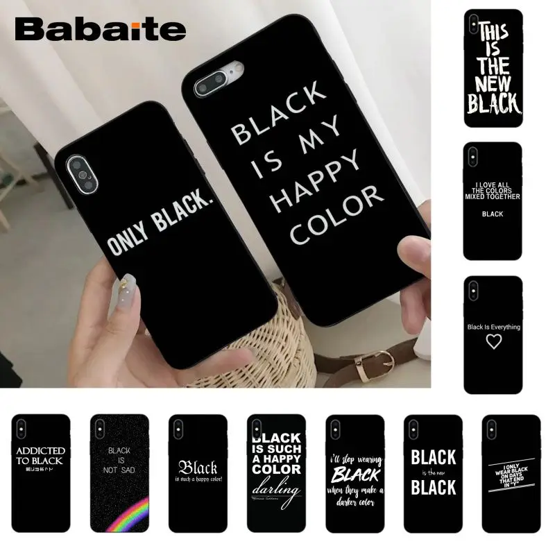 Чехол для телефона Babaite Black is My Happy Color TV Series iPhone 8 7 6 6S Plus X Xs Xr XsMax 5 5S SE 5c Coque11 11pro