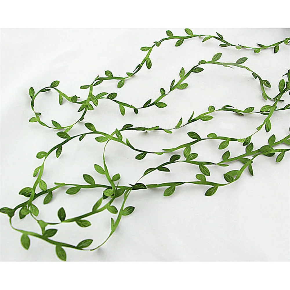 Шелковые листья ручной работы 5 метров искусственные зеленые для свадебного