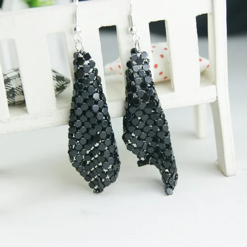 Женские длинные серьги подвески JZTOP изящные модные ярких цветов с блестками