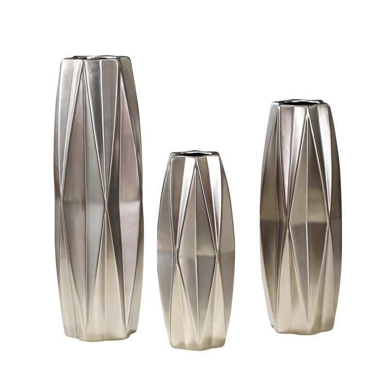 

Exquisite art home decoration golden vase Brief and elegant European living room vase