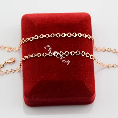 Женское розовое золотое ожерелье с сердечком 4 мм | Украшения и аксессуары