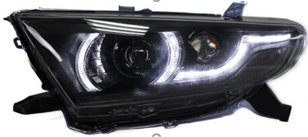 Автомобильный Стайлинг Головной фонарь для Toyota Highlander светодиодный фары 2012 2014 DRL H7