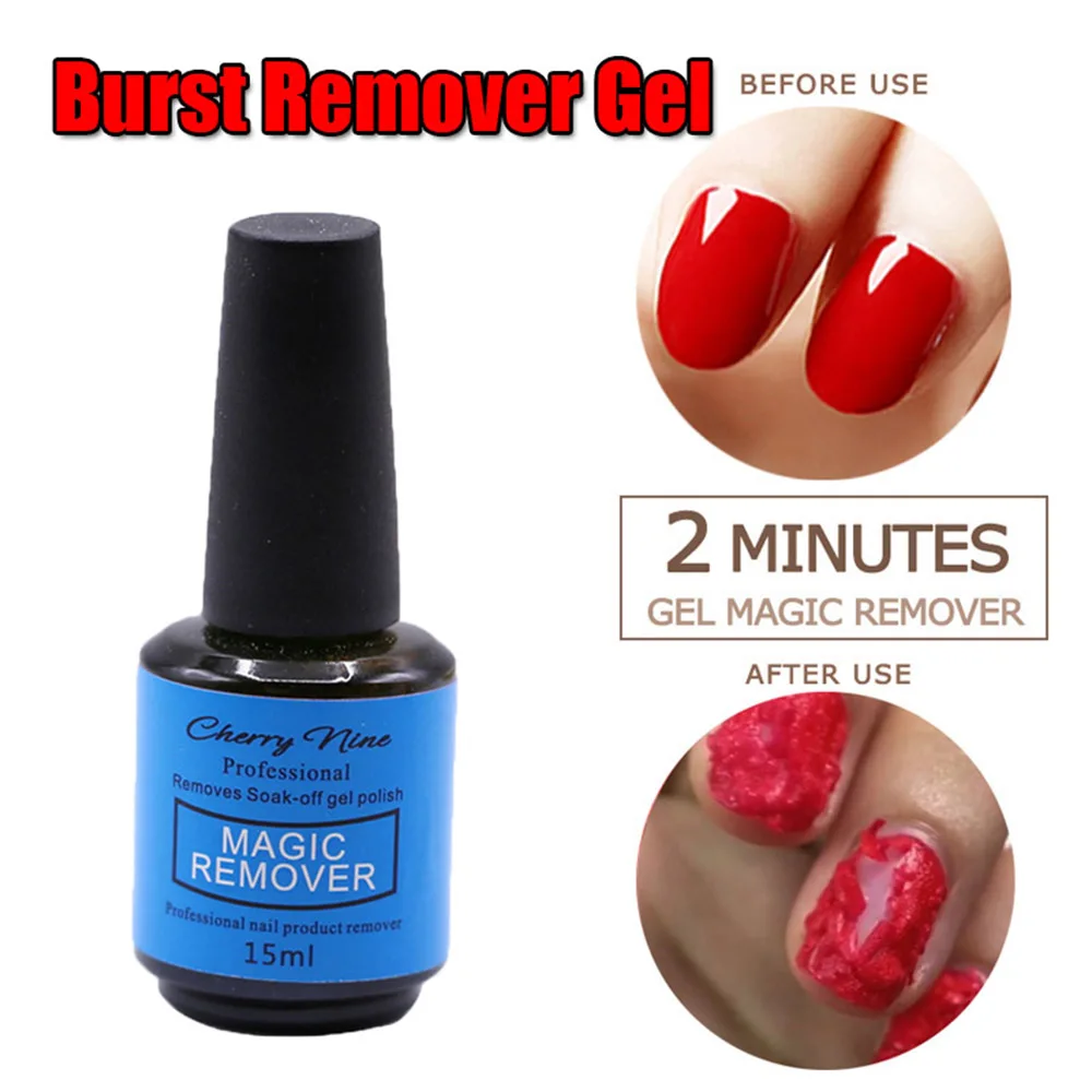 1Pack 10/15ml NEW DESIGN Burst Magic Remove UV Gel Blue Bottle Nail Polish Soak off Acrylic Clean Degreaser Nail Art