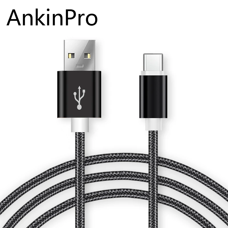 Кабель AnkinPro type C для samsung XiaoMi HUAWEI 5 V/2.1A быстрое зарядное устройство Дата