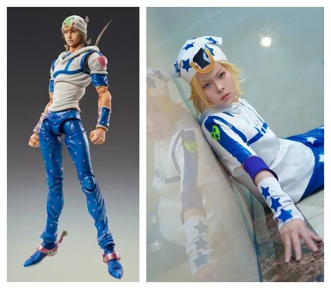 

JoJo's Bizarre Adventure Johnny Joestar Cosplay Costume Custom Made Any Size Halloween Costumes for Adult