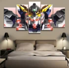Настенная живопись, картины, холст, печатный аниме модульный плакат, 5 панелей, Gundam, домашний декор для гостиной, современные картины