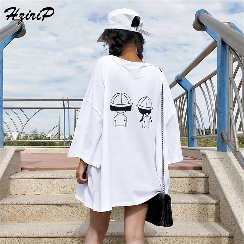 HziriP Мода Harajuku KawaiiT хлопковая Футболка женские Топы И Футболки 2018 летняя футболка