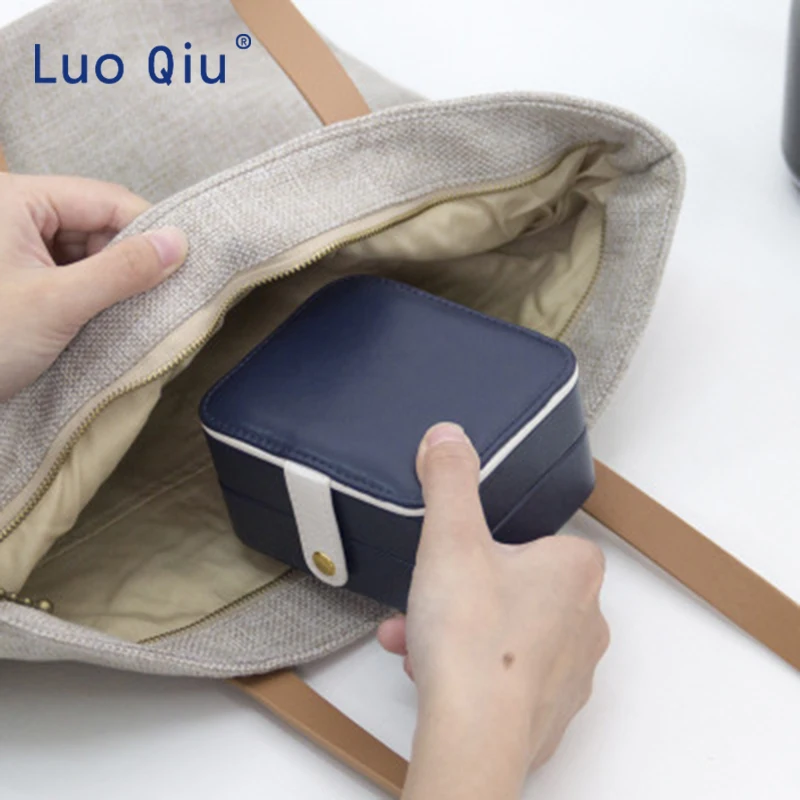 Creative small jewelry box multi-layer portable travel earring for leather earrings | Дом и сад