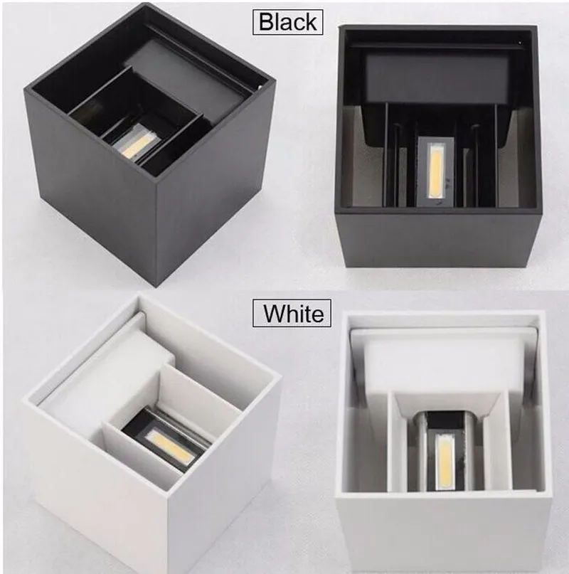 Koop Dimbare 10 W Verstelbare Opbouw Outdoor Cube Led Wandlamp, IP65 Led Outdoor Wandlamp, Up En Down Wandlamp