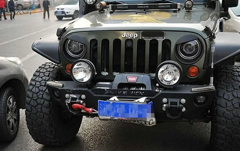 Черная накладка для бровей Angry Bird Eyelid на голову бампер подходит Jeep Wrangler JK Rubicon Sahara